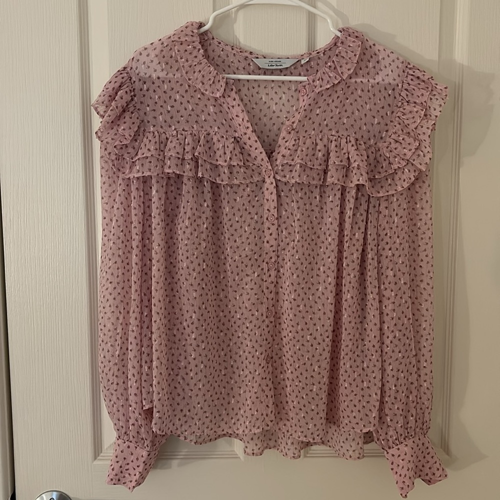 & Other Stories sheer pink blouse